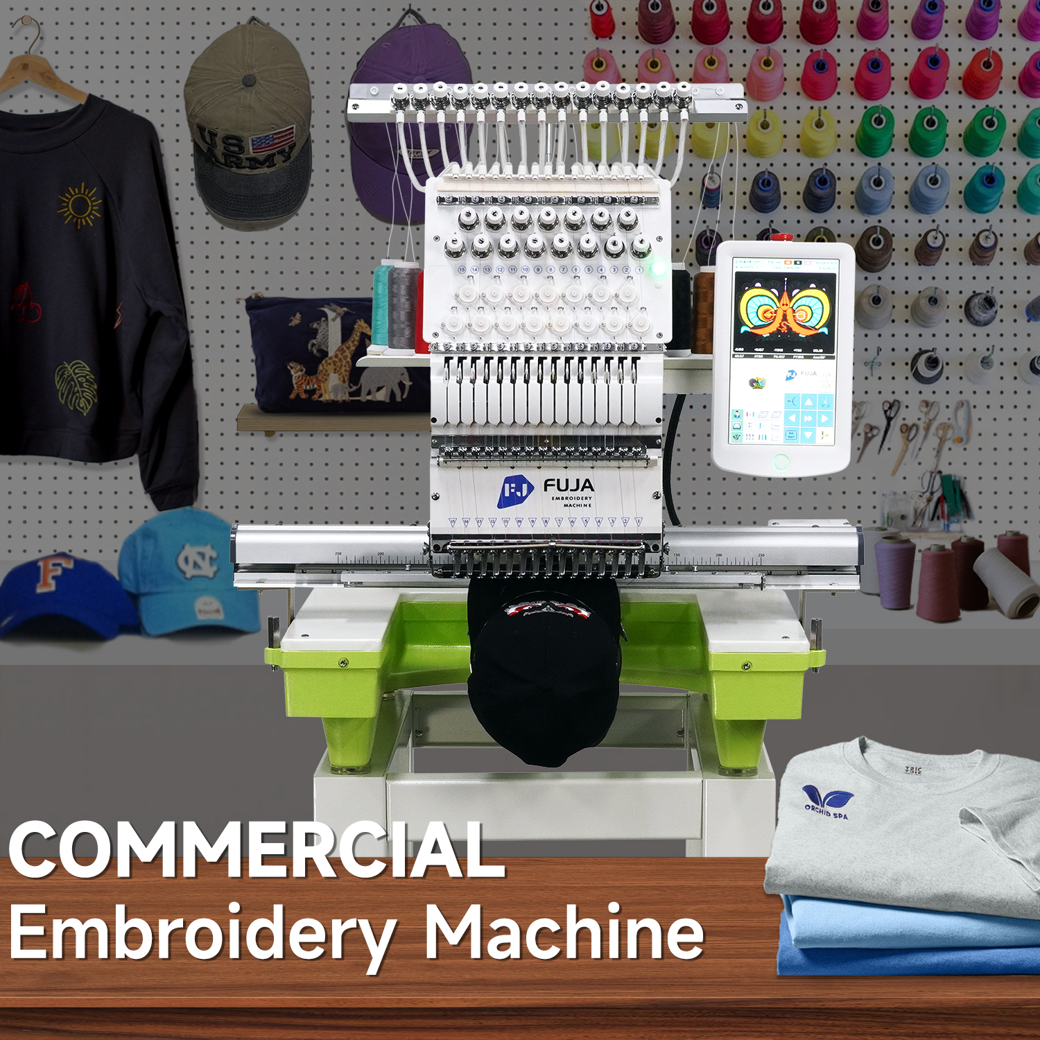 FUJA commercial single head embroidery machine